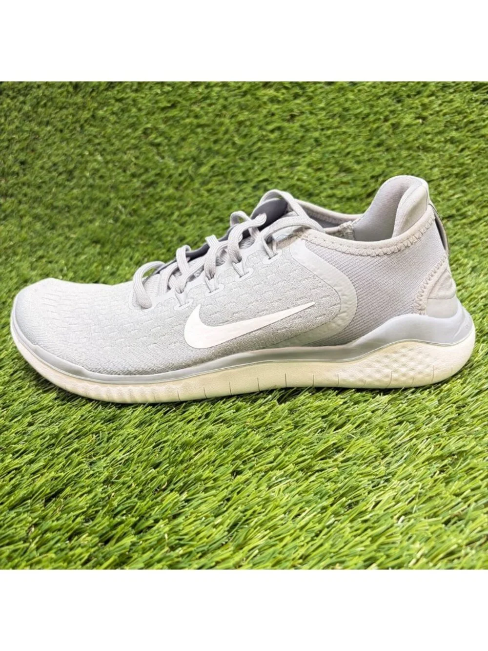 Nike Free RN 2018 Womens Size 9.5 Wolf Gray Athletic Running Shoes Sneakers